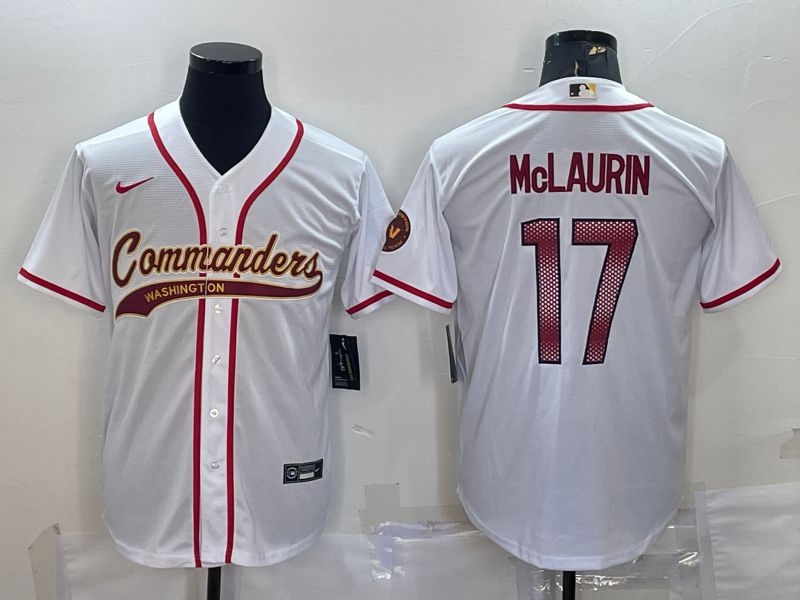 Men Washington Commanders #17 Mclaurin White 2022 Nike Co branded NFL Jerseys